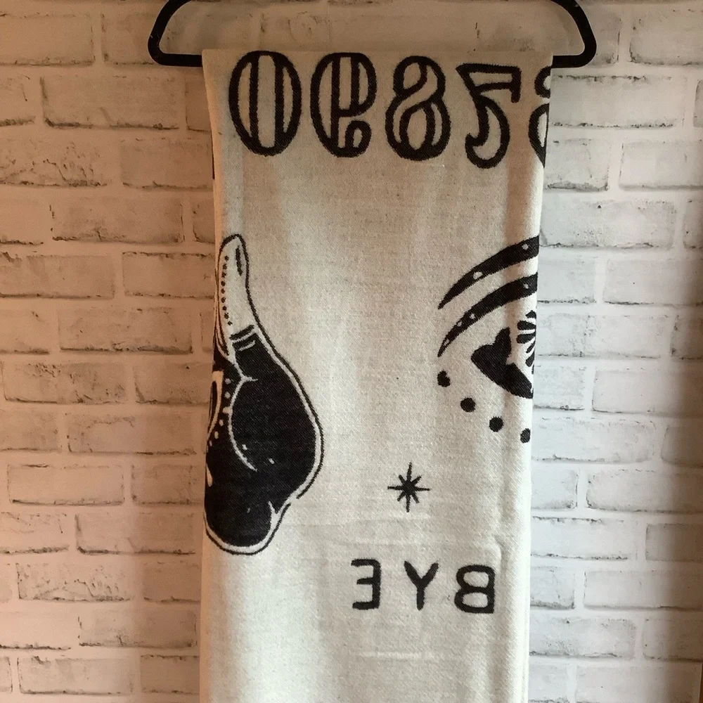 Spooky Night 55×71 Ouija Board Symbols Jacquard Throw